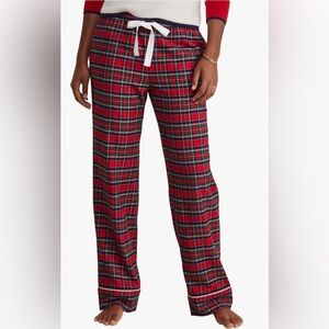 Vineyard Vines Women's Red Plaid Flannel Sleep Pants Size Small